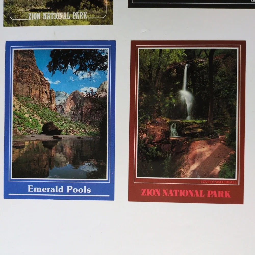 Vtg 80s Zion National Park Postcards Nature Mountains Set of 6 National‎ Parks